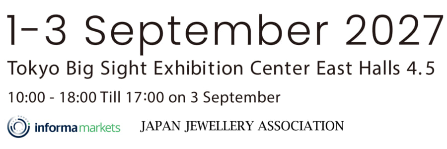 Japan Jewellery Fair 1-3 September 2027